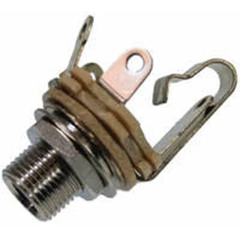 Yorkville SWC-L12A Switchcraft 1/4 Inch Female Switching Mono Panel Jack w/Long Bushing